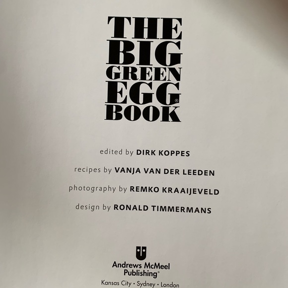 Kitchen The Big Green Egg Book Cooking On The Big Green Egg Vol 2